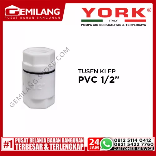 YORK TUSEN KLEP PVC 1/2inch