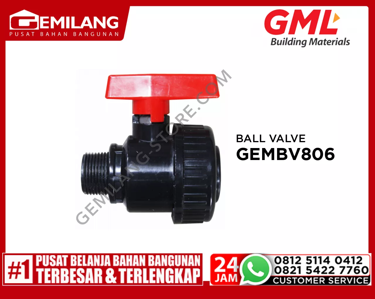 GML BALL VALVE UNION 3/4inch GEMBV806