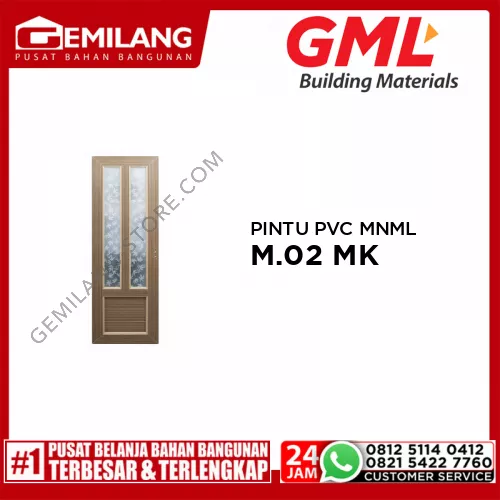GML PINTU PVC MINIMALIS M.02 MOCCA KIRI