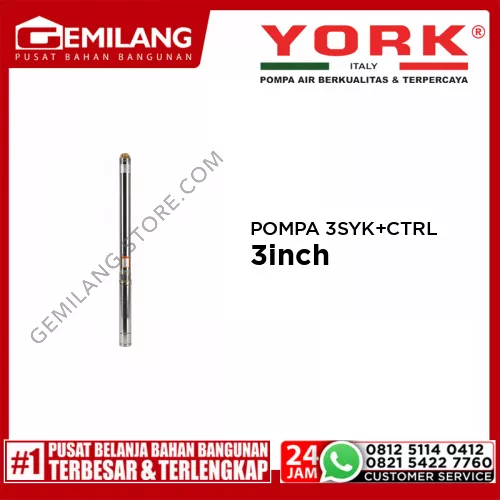 YORK POMPA 3 SYK + CONTROL BOX 2.5/16-0.75HP 3inch