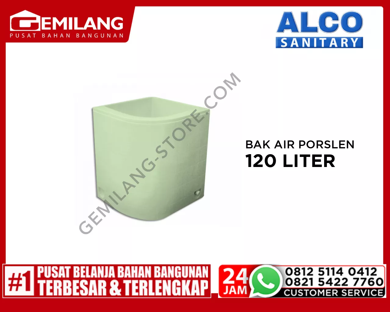 ALCO BAK AIR PORSELEN OVAL GREEN 120ltr