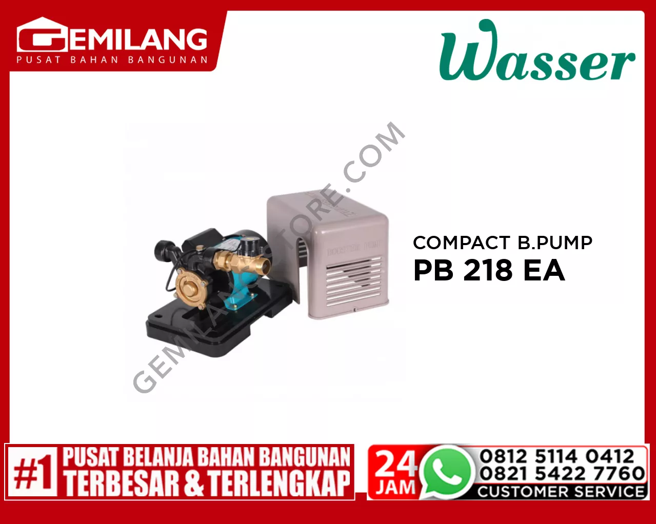 WASSER COMPACT BOOSTER PUMP PB 218 EA