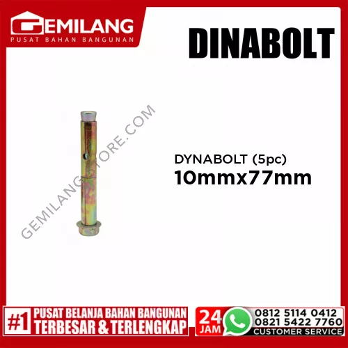 DYNABOLT 10mm x 77mm (5pc)