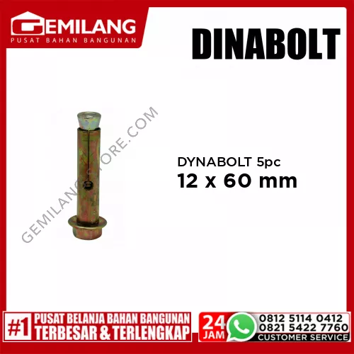 DYNABOLT 12mm x 60mm (5pc)