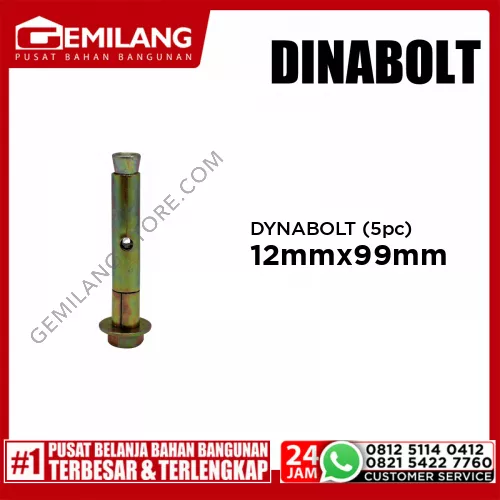 DYNABOLT 12mm x 99mm (5pc)