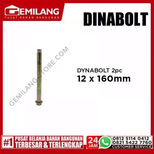 DYNABOLT 12mm x 160mm (2pc)