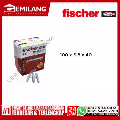FISCHER 100 x S 8 x 40 (BOX)