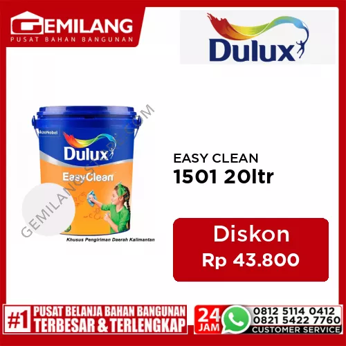 DULUX EASY CLEAN ANTI VIRAL WHITE 1501 20ltr