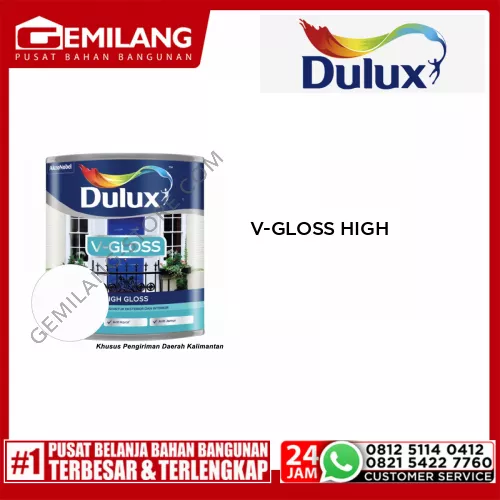 DULUX V-GLOSS HIGH GLOSS WHITE 9000 0.8ltr