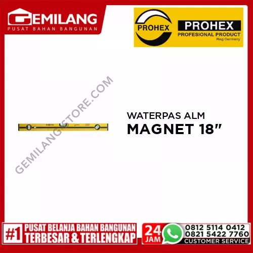 WATERPAS ALM MAGNET PROHEX 18inch (4630-180)