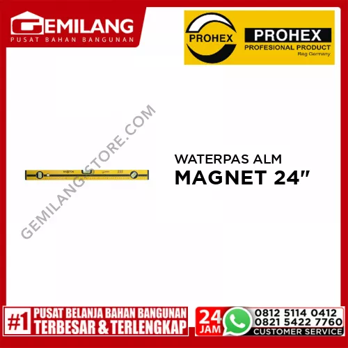 WATERPAS ALM MAGNET PROHEX 24inch (4630-240)