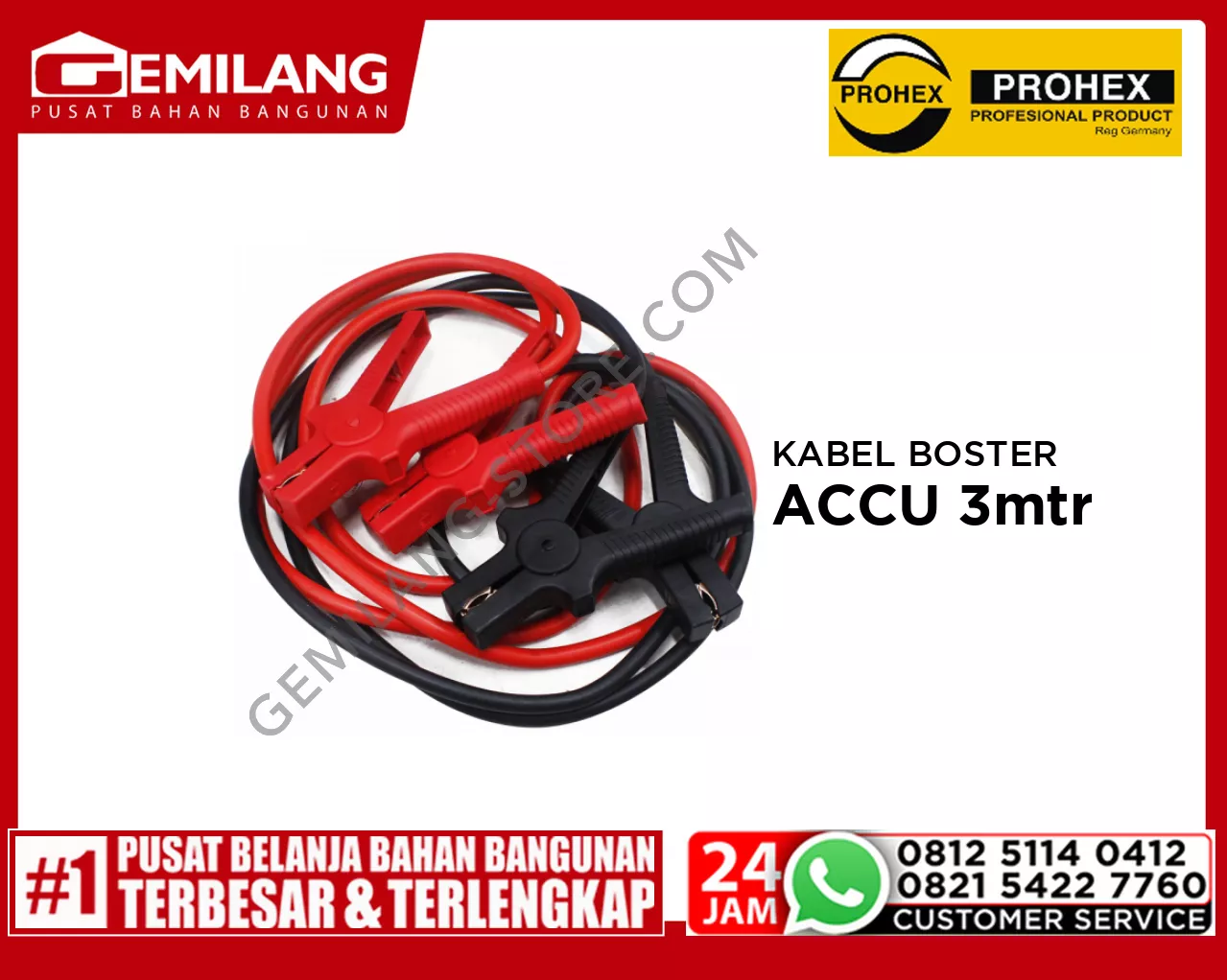 PROHEX KABEL BOSTER/ACCU 3mtr (2170-003)