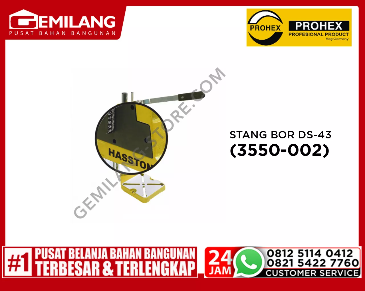 PROHEX STANG BOR DS-43 (3550-002)