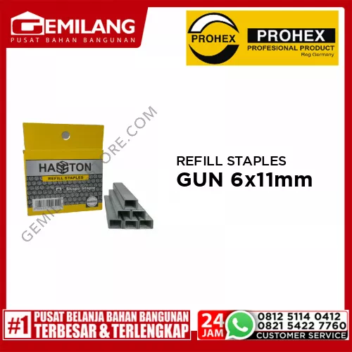 PROHEX REFILL STAPLES GUN 6mm x 11mm (4100-002)