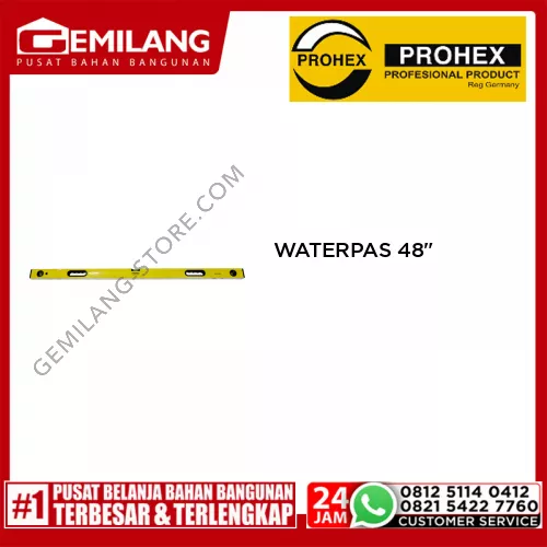WATERPAS ALM MAGNET PERSEGI W/HDL 48inch (4632-048)