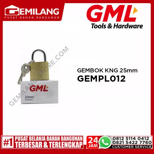 GML GEMBOK KUNING/BRASS 25mm GEMPL012