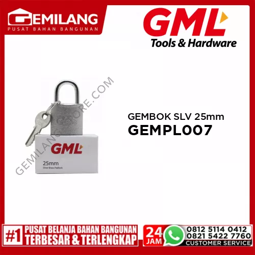 GML GEMBOK SILVER 25mm GEMPL007