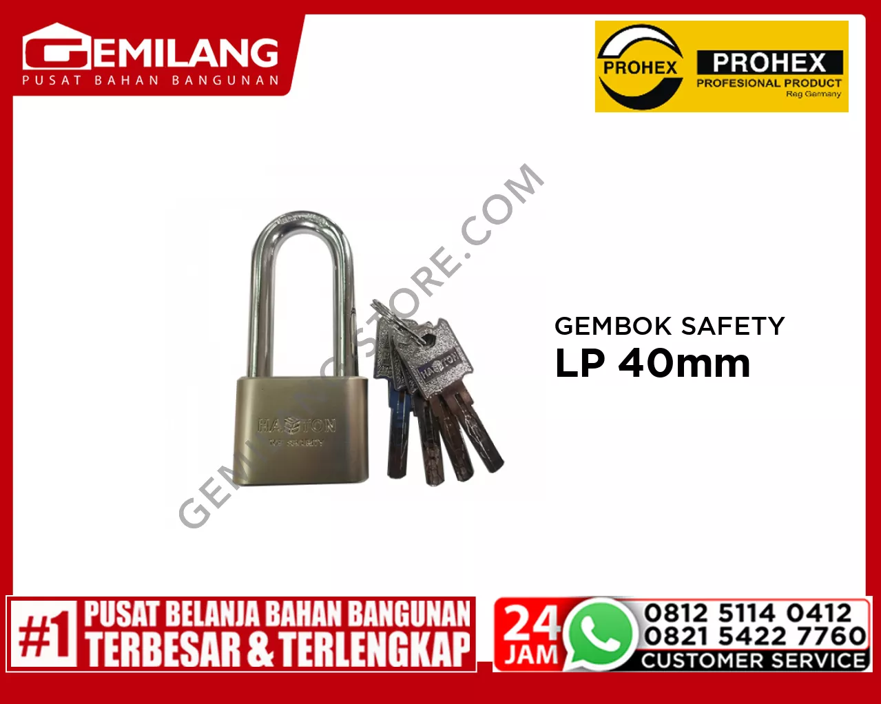 PROHEX GEMBOK SAFETY LP 40mm (1092-017)