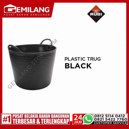 RUBI PLASTIC TRUG BLACK (88771)