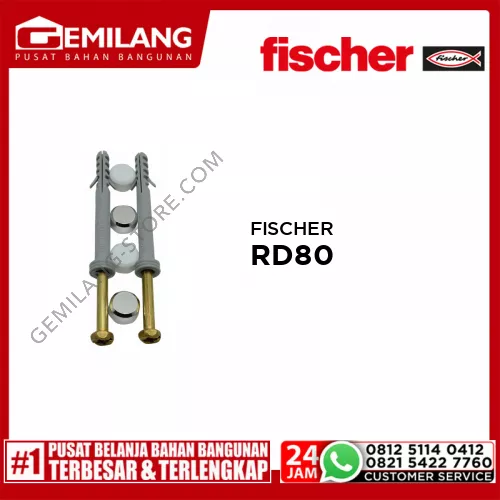 FISCHER S8 RD80 WCR SANITARY WARE FIXING SET (PC)