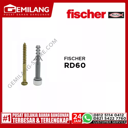 FISCHER S8 RD60 WCR SANITARY WARE FIXING SET (PC)