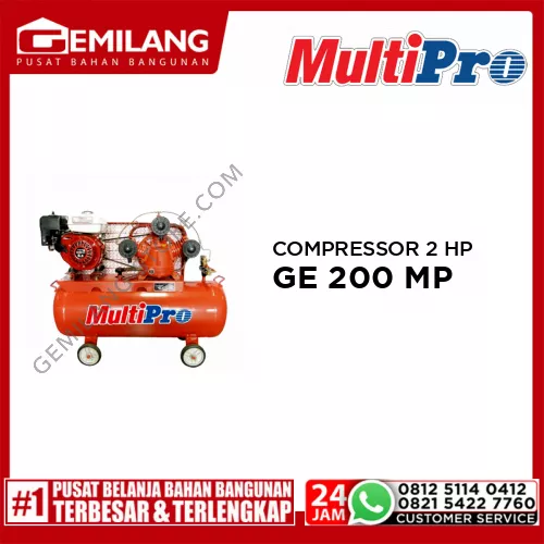 MULTIPRO COMPRESSOR 2 HP WITH ENGINE GE 200 MP(6.5)