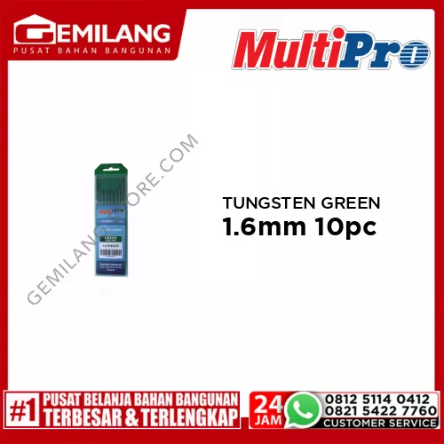 MULTIPRO TUNGSTEN GREEN 1.6mm(10pc)