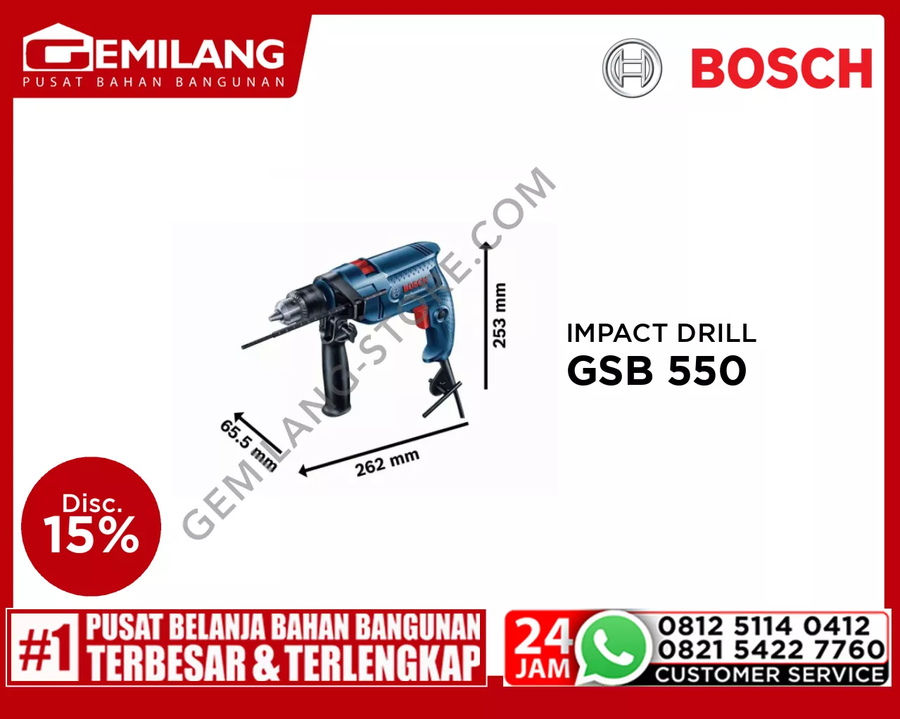 BOSCH IMPACT DRILL GSB 550