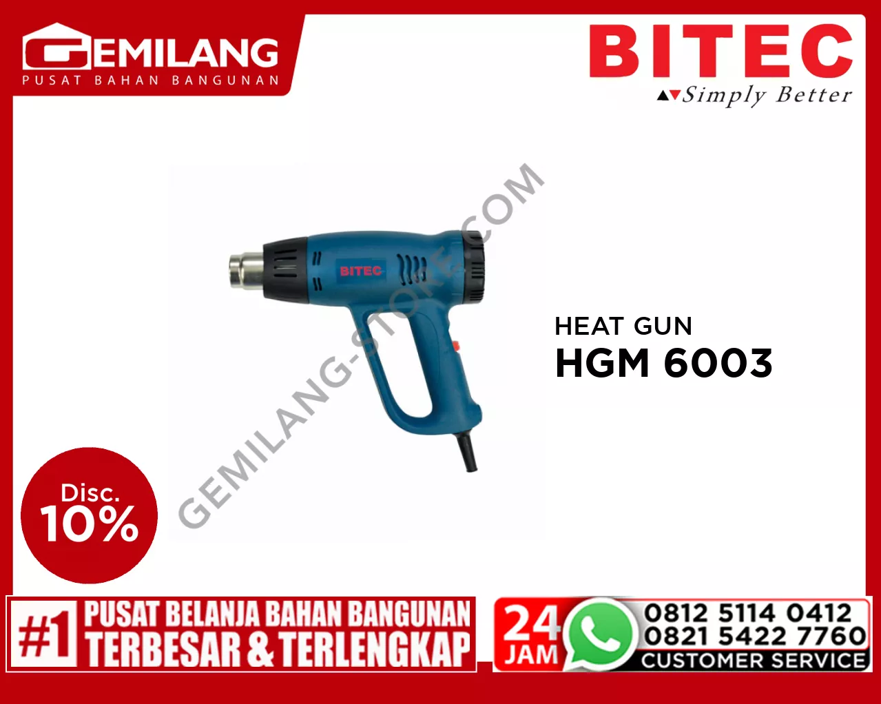 BITEC HEAT GUN HGM 6003