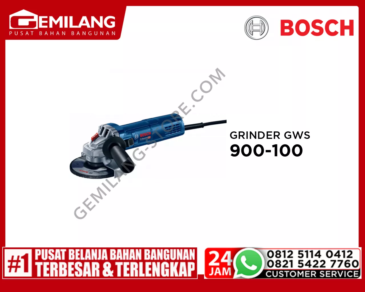 BOSCH GRINDER GWS 900-100 (0601396K0)