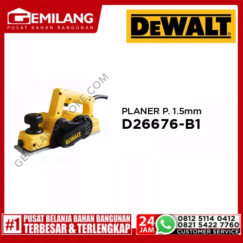 DEWALT PLANER PORTABLE 1.5mm D26676-B1