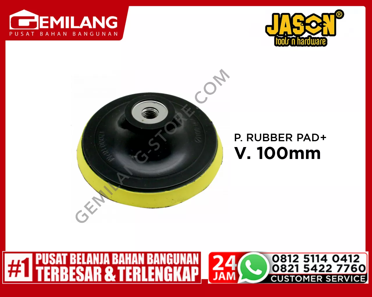 JASON PLASTIK RUBBER PAD+VELCRO 100mm (9.373.503)