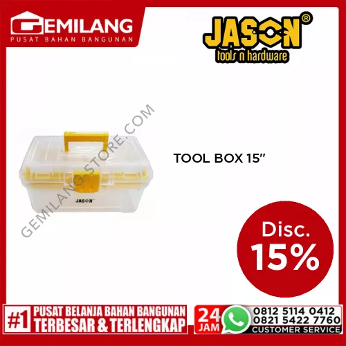 JASON TOOL BOX PLASTIK TRANSPARAN 15inch (9.391.018)