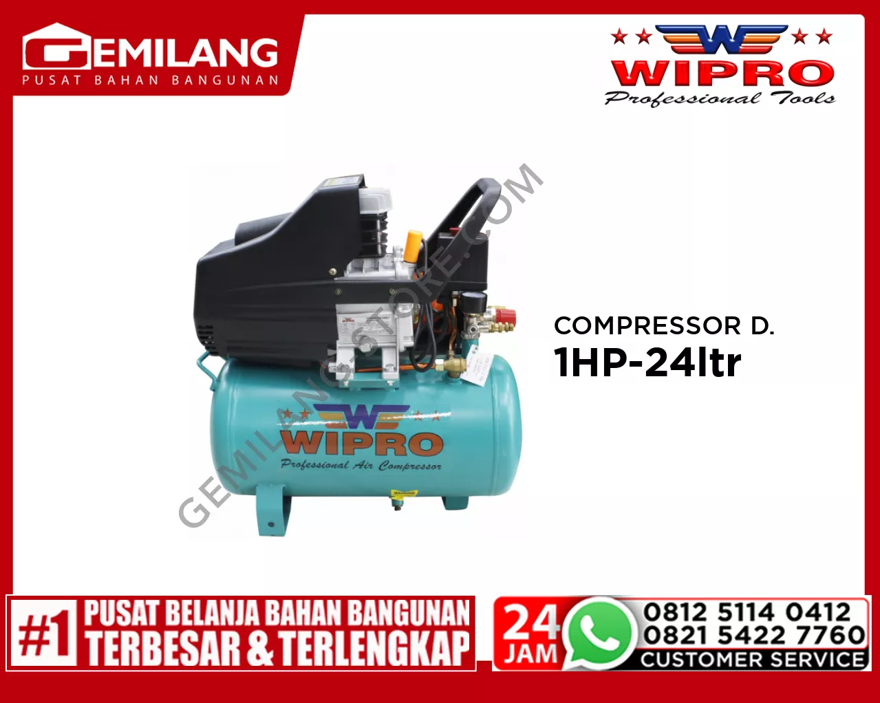 WIPRO COMPRESSOR DIRECT 9KD-N(1HP-24ltr)