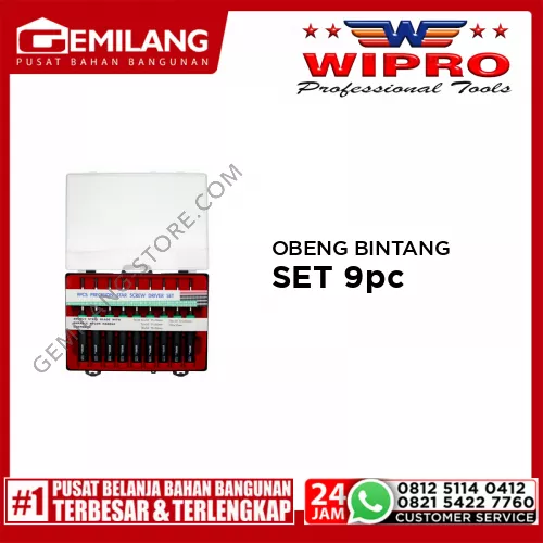 WIPRO OBENG SET BINTANG (C610) 9pc