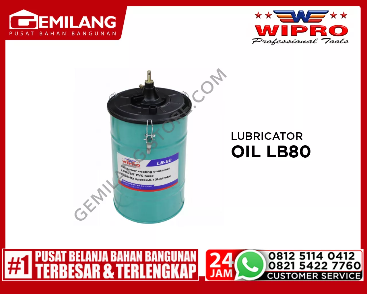 WIPRO LUBRICATOR OIL LB80
