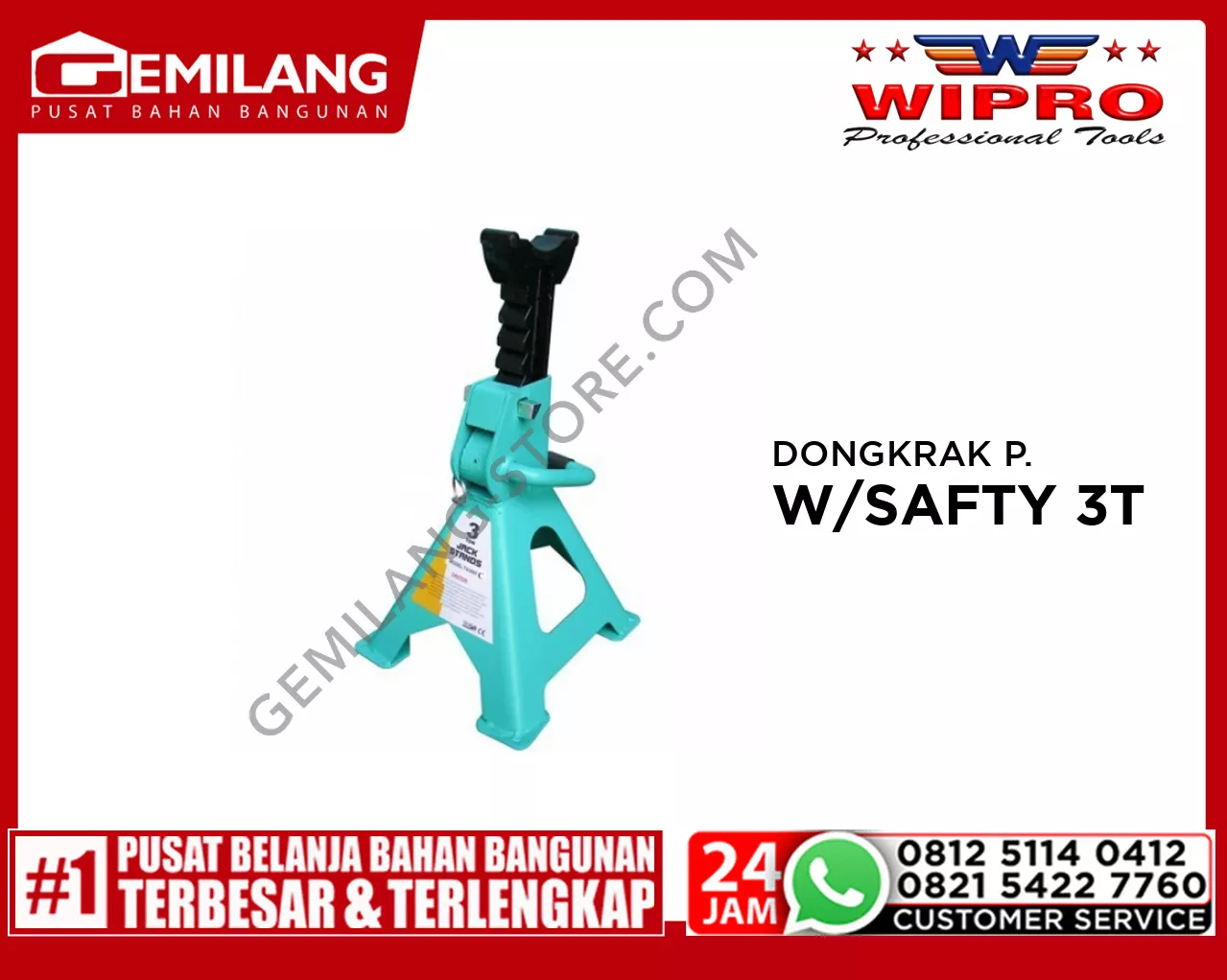 WIPRO DONGKRAK PENYANGGA SI (T43001C) W/SAFETY 3T