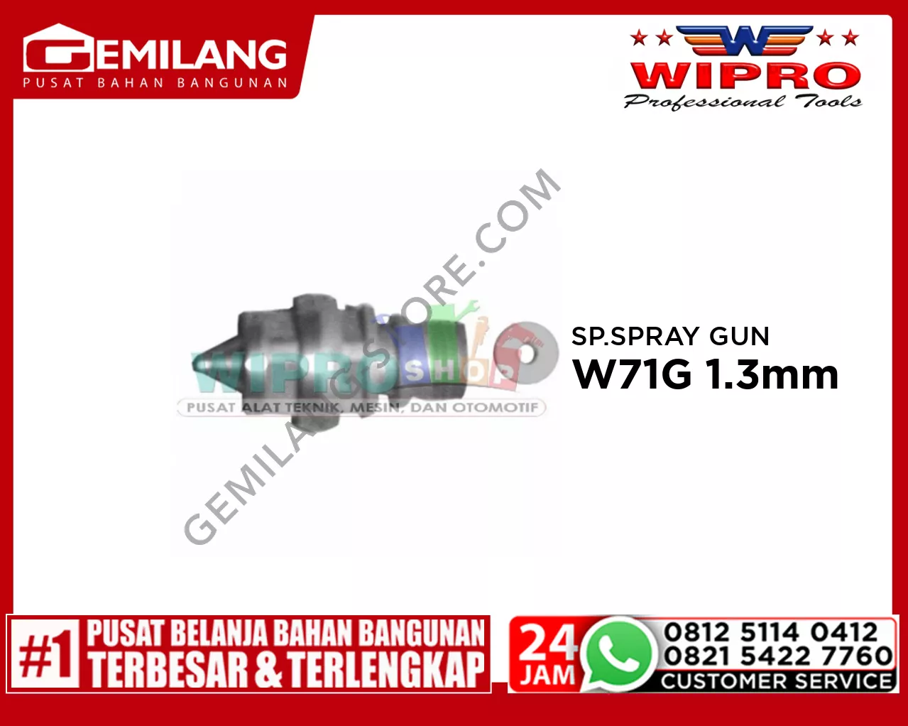 WIPRO SP.SPRAY GUN W-71G/S SPUYER DLM+PCKNG 1.3mm