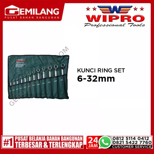WIPRO KUNCI RING SET (CRV) 6-32mm 12pc