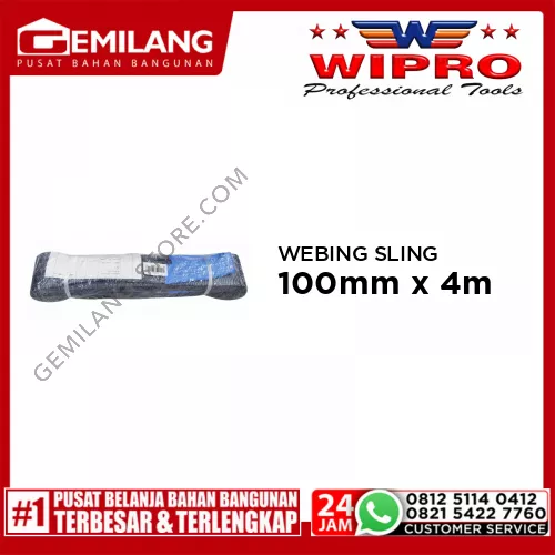 WIPRO WEBING SLING WLL4T4 (ABU) 100mm x 4m