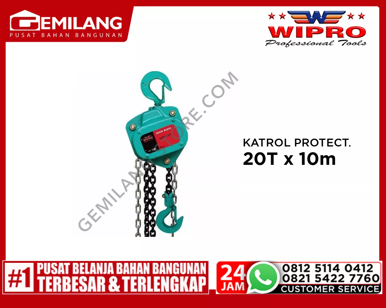 WIPRO KATROL W/OVERLOAD PROTECTION 20T x 10m