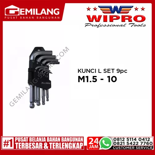 WIPRO PWR MAX KUNCI L SET BS429 STD M1 5-10 9pc