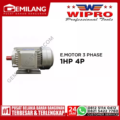 WIPRO ELECTROMOTOR 3 PHASE 1HP 4P (FOAM)