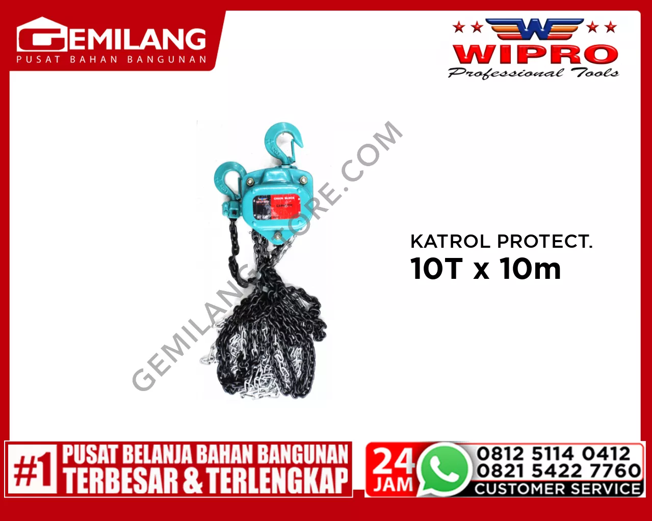 WIPRO KATROL W/OVERLOAD PROTECTION 10T x 10m