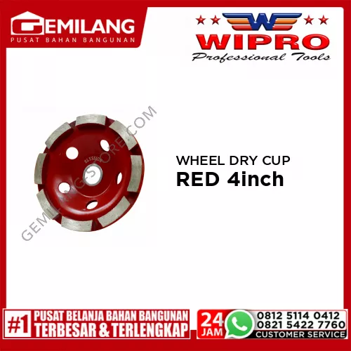 WIPRO ELYSSION D WHEEL DRY CUP RED 4inch