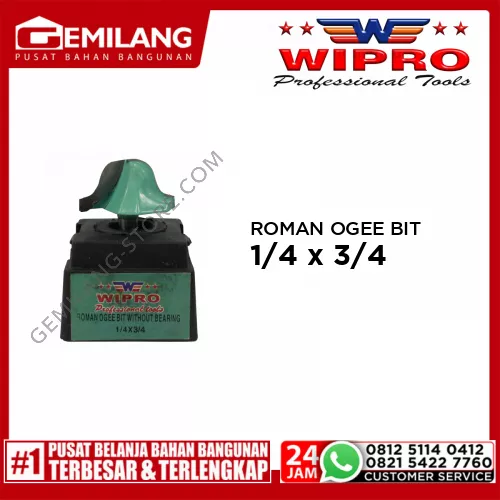 WIPRO ROMAN OGEE BIT W/BEARING 308-021A 1/4 x 3/4