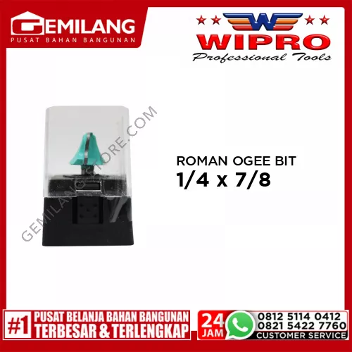 WIPRO ROMAN OGEE BIT W/BEARING 308-022A 1/4 x 7/8
