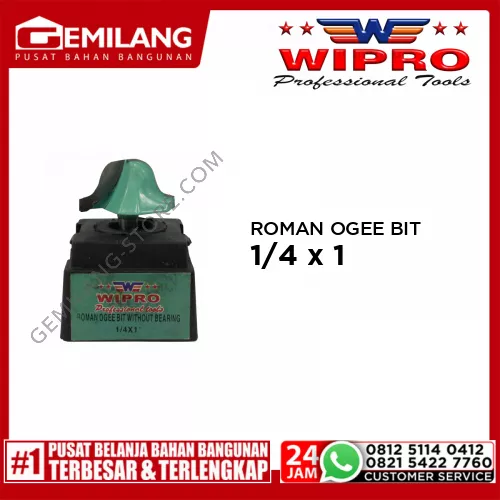 WIPRO ROMAN OGEE BIT W/BEARING 308-031A 1/4 x 1