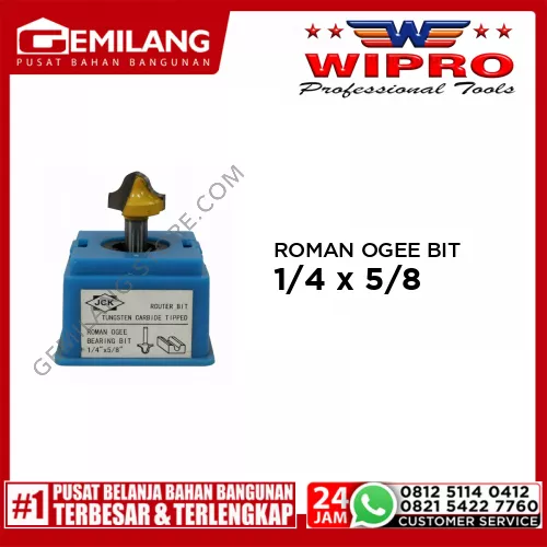 WIPRO ROMAN OGEE BIT W/BEARING 308-012A 1/4 x 5/8