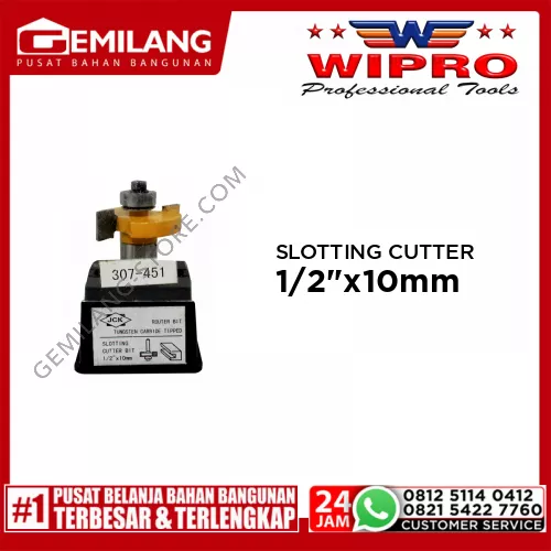 WIPRO SLOTTING CUTTER 307-451 (1/2inch x 10mm=3/8)